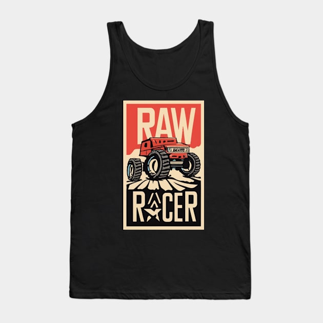 Raw Racer Desert Racing Car Tank Top by Abeer Ahmad